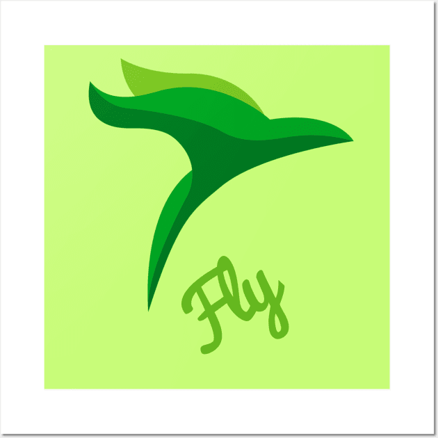 green bird logo Wall Art by abdoabdo